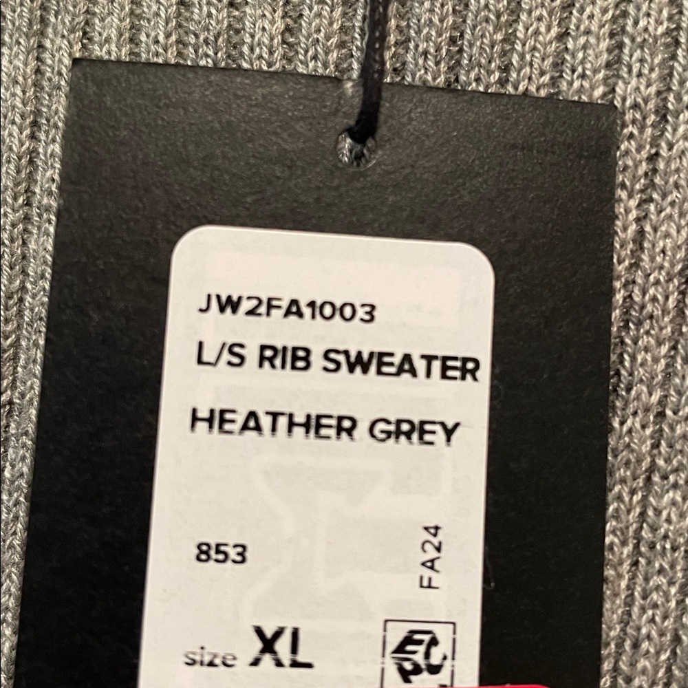 NWT JOE’S JEANS Heather Gray pull over ribbed top Puff shoulder size XL - Picture 8 of 11